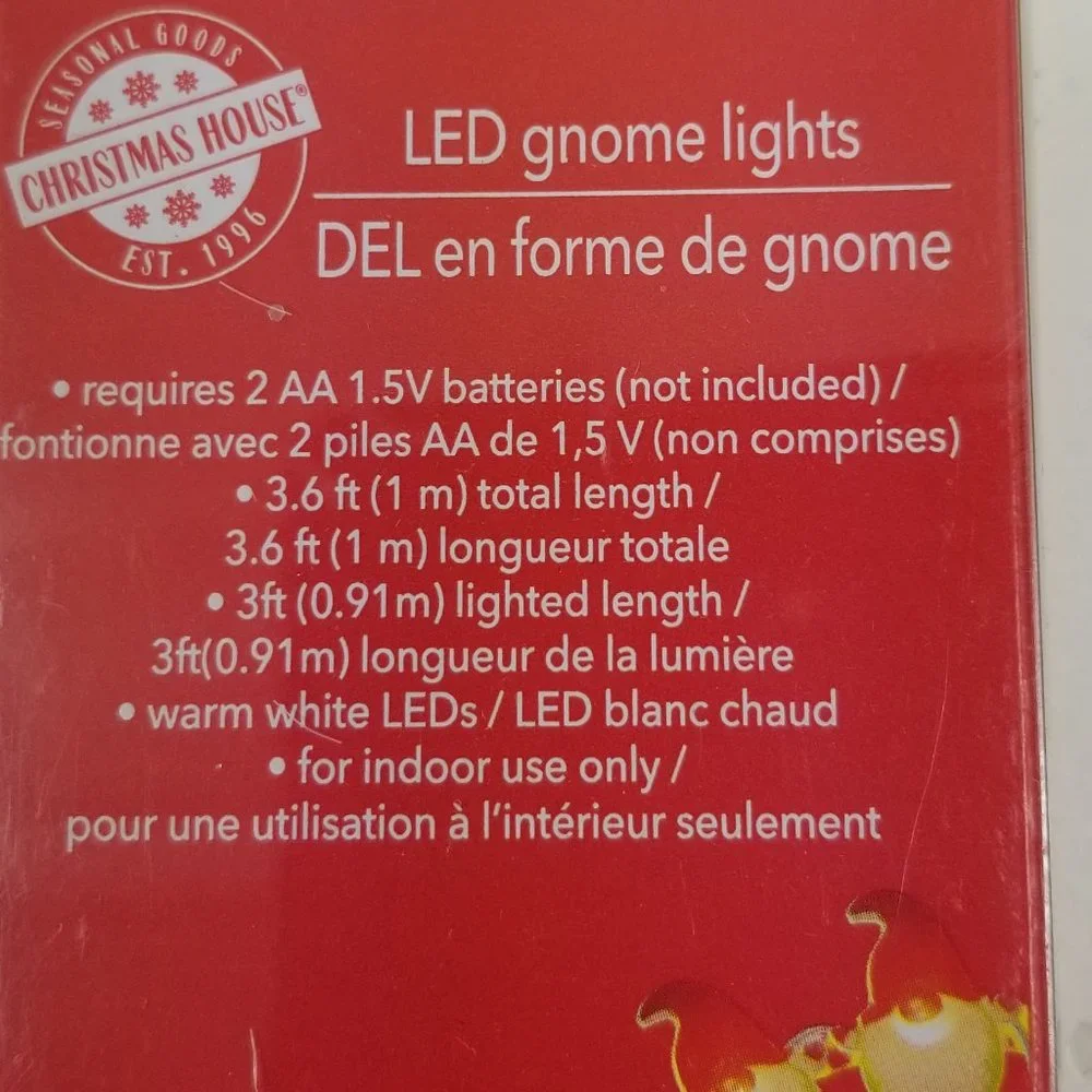 Miny Elf Christmas Led string of lights need AA Batteries